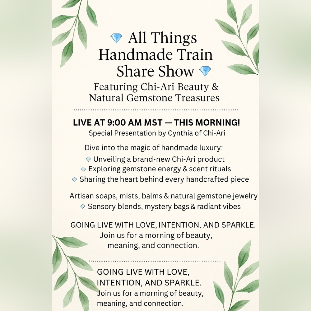 Chi-Ari Beauty Gemstone Treasures EVERYTHING HANDMADE VANTAGE AND MORE 6-8am